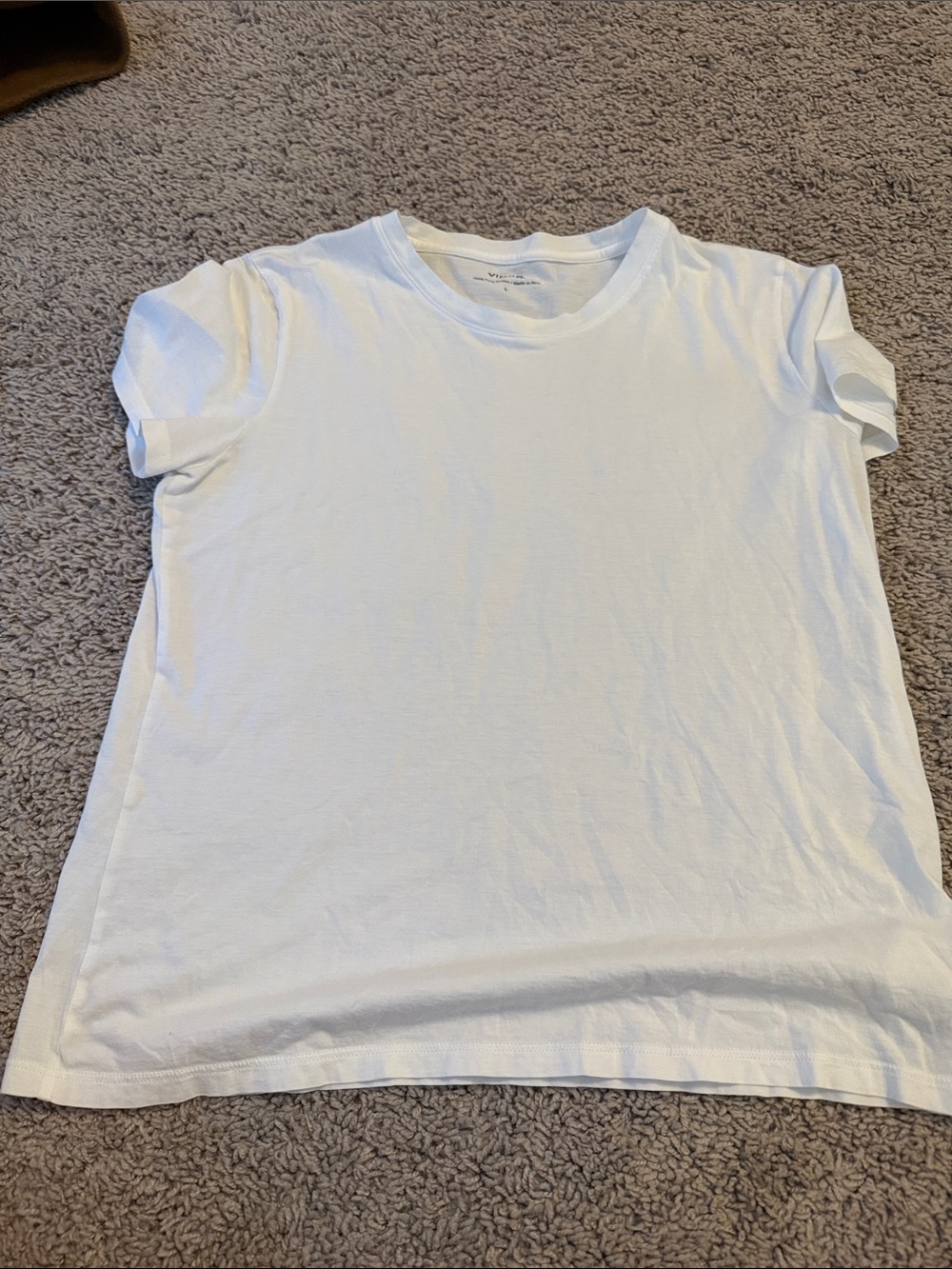 Vince White Pima Cotton Crewneck Tee